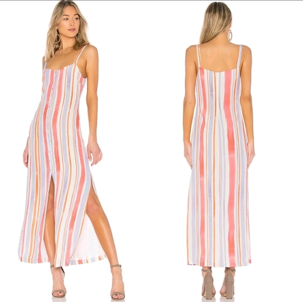 L'Academie Sandy stripe midi maxi dress.